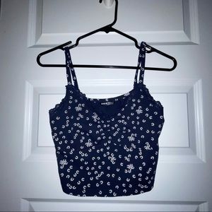 Cropped floral tank top